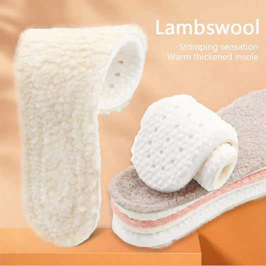 1Pair Wool Insoles Winter Warm Shoes Insole Men Wonen Sneakers Boots Shock abso image 0