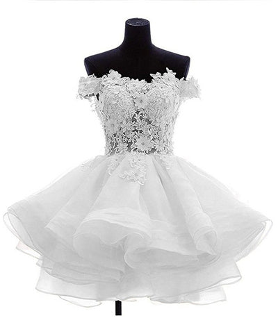 GUXQD Above Mini Short Prom Dresses Sweetheart Appliques Organza Homecoming Gra image 1
