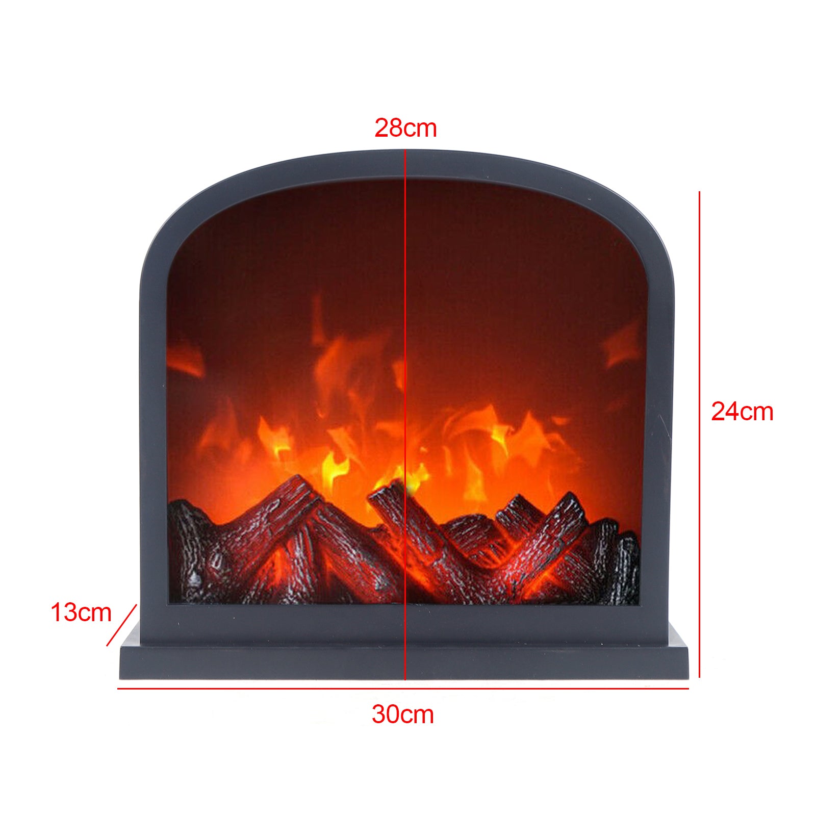 LOYALHEARTDY Mini Fireplace Lantern Decor Flameless Portable Electric Fireplace image 0