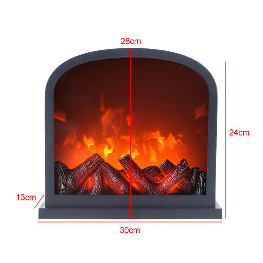 LOYALHEARTDY Mini Fireplace Lantern Decor Flameless Portable Electric Fireplace image 0
