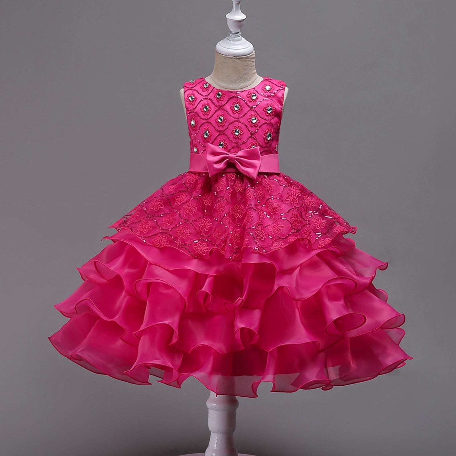 Children Modern Jazz Dance Costumes Kids Girls Stage Wear Birthday Wedding Part image 4