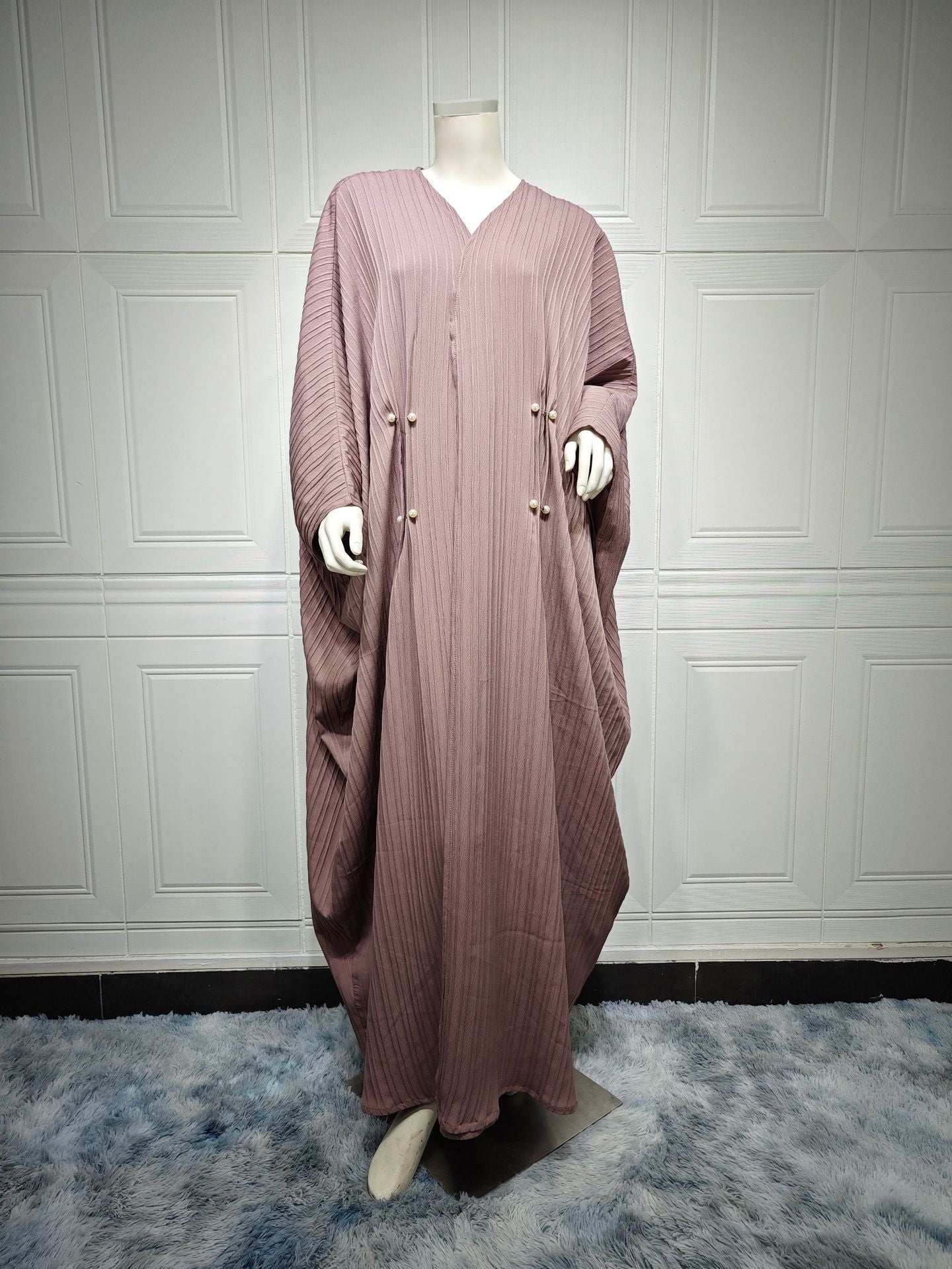 Modest Abaya Ramadan Dubai Robe Femme Musulmane Turkey Kaftan Islamic Clothing image 6