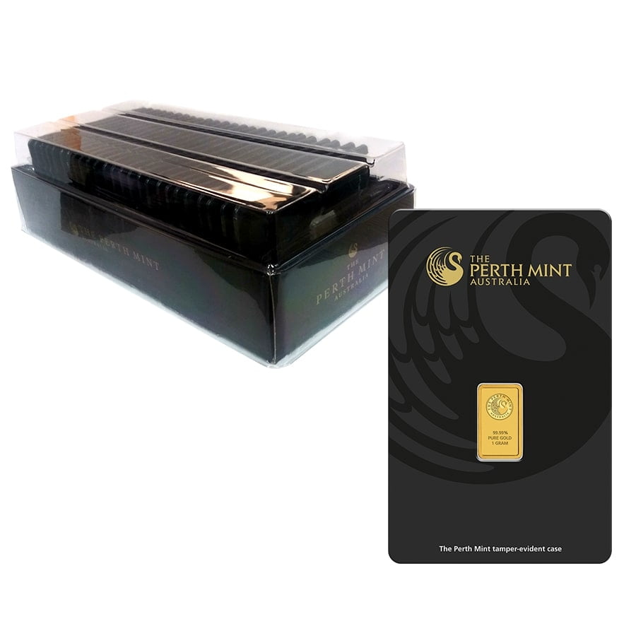 1 gram Perth Mint Gold Bar .9999 Fine (In Assay) image 3