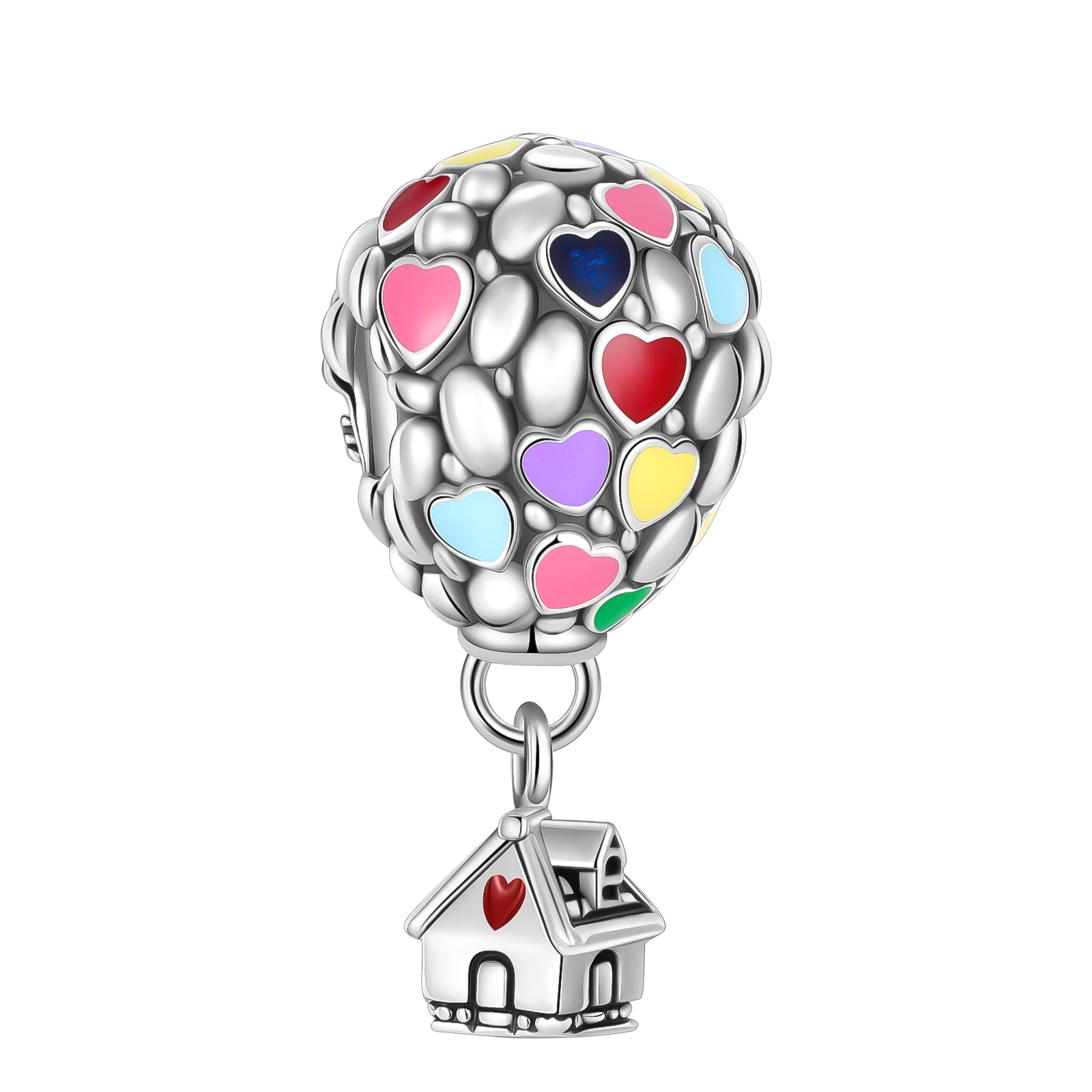 925 Sterling Silver Gold Color Family Tree Heart Crown Pendant Charm Fit Origin image 33