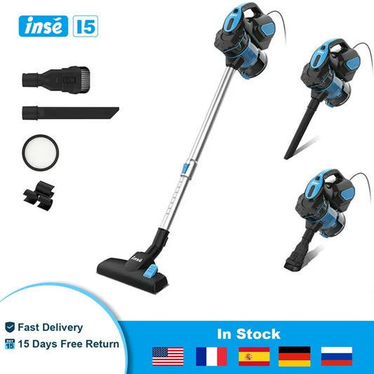 Vacuum Cleaner Corded INSE I5 18Kpa Powerful Suction 600W Motor Stick Handheld image 0