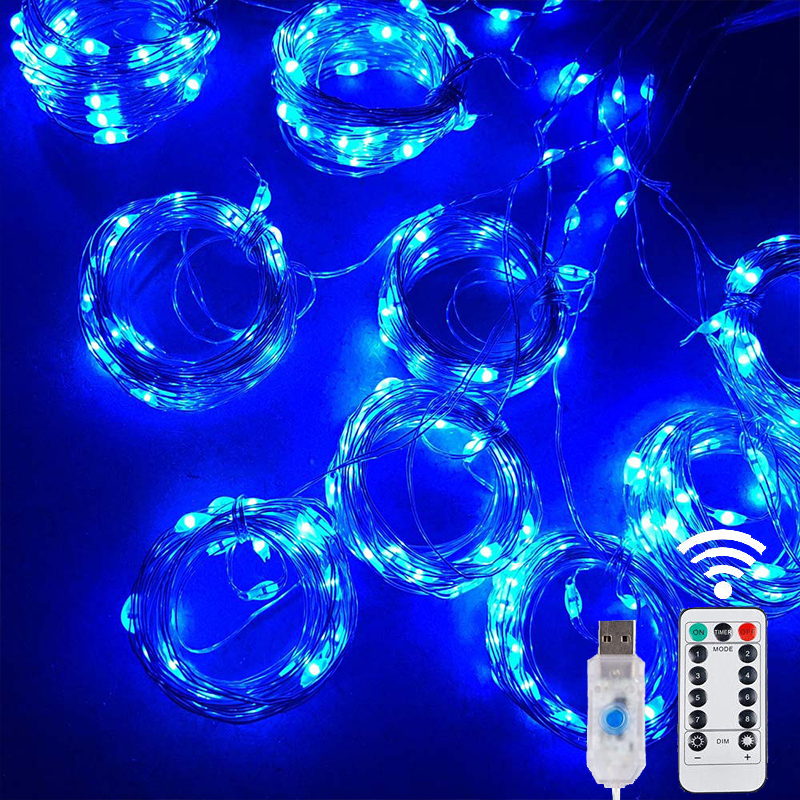LED Curtain String Lights Christmas Garland Decor Fairy Light 8 Modes USB Remot image 1
