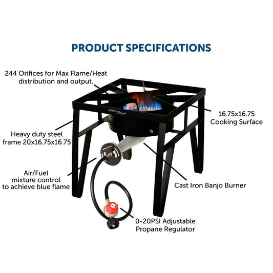 DCLOUD Propane Outdoor Stove Portable Easy To Configure and Use High-power Dura image 0