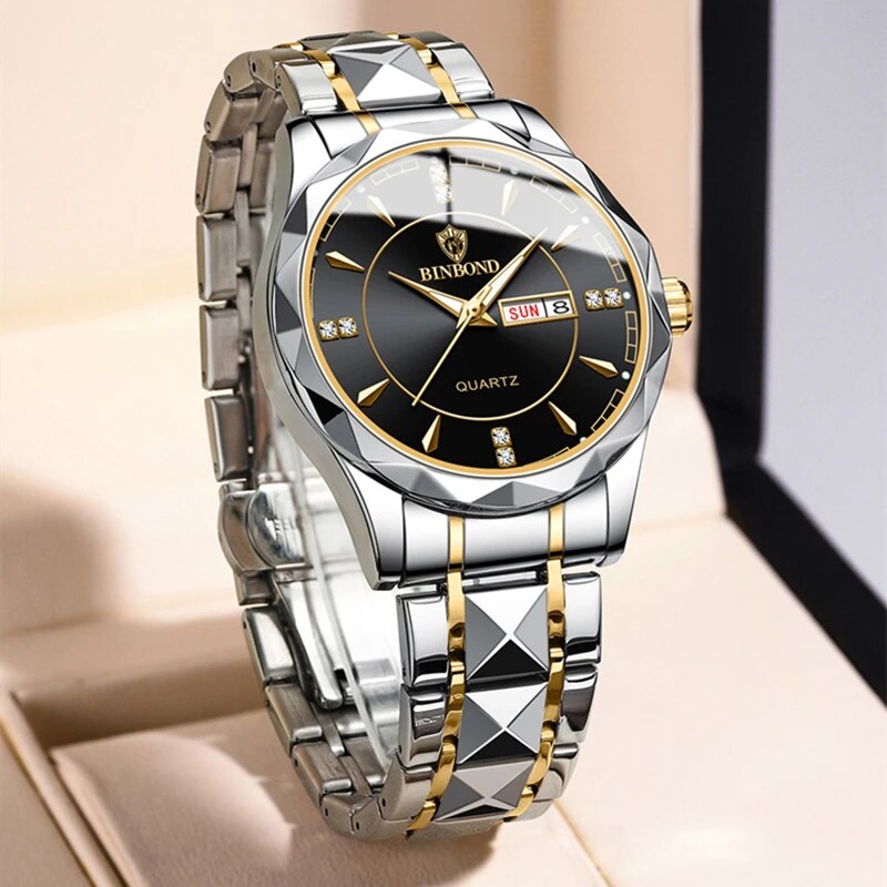 Fashion Luxury Gold Watch Men 2023 New Military Sport Quartz Wristwatch Calenda image 11
