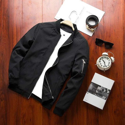 Men's Cargo Zippered Jacket, Men's Casual Street Multi Pocket Work Jacket, Slim image 0