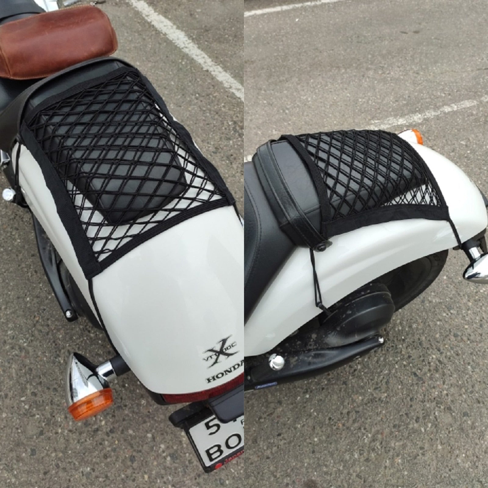 25x30cm Motorcycle Luggage Net Hook Hold Bag Bike Scooter Mesh Fuel Tank image 8