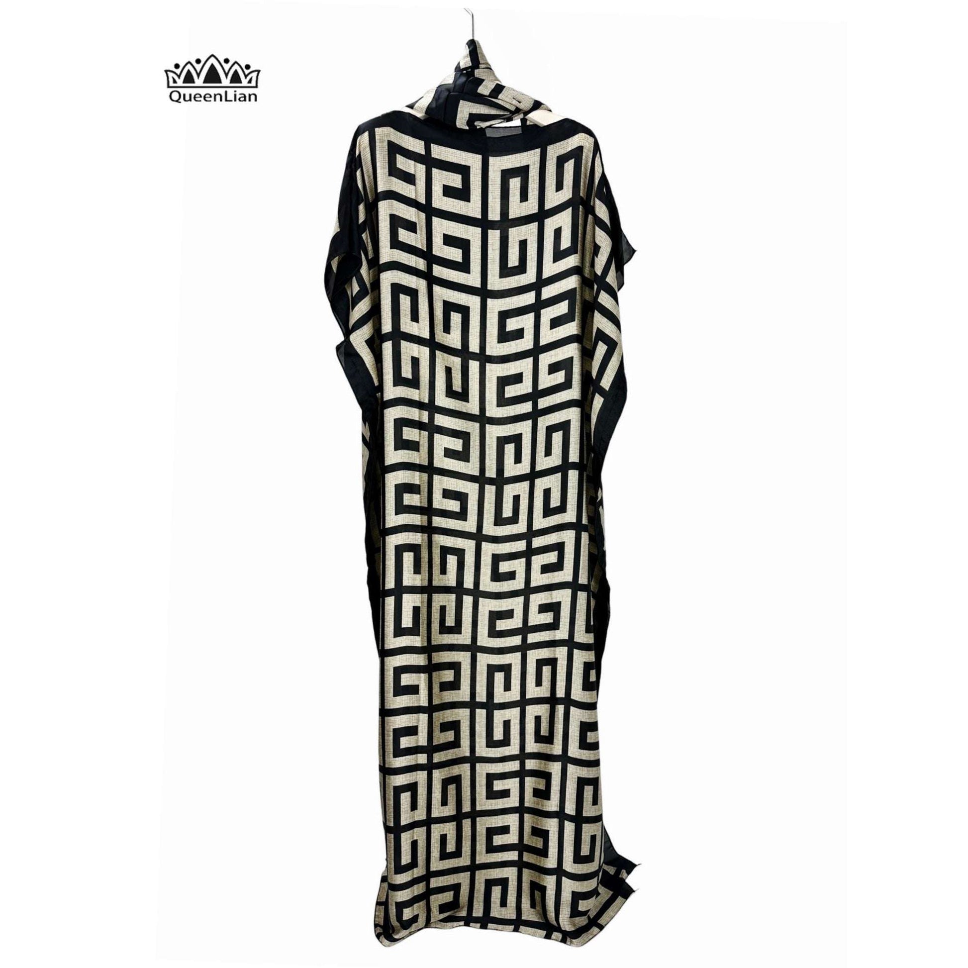 Oversize African Women Clothing Dubai Dashiki Abaya Free Size Print Design With image 2
