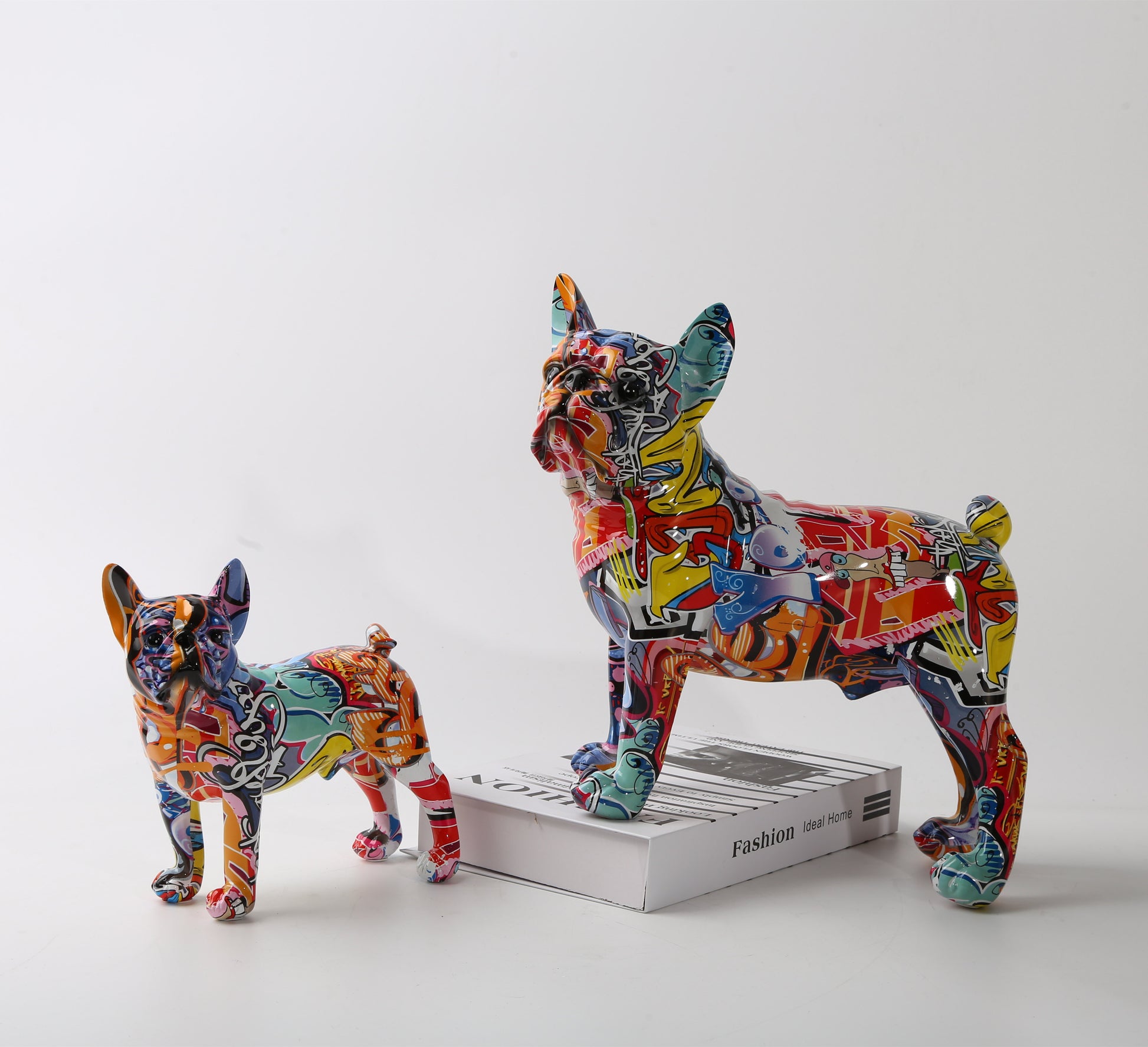 Nordic Painting Graffiti L/S French Bulldog Creative Resin Crafts Home Decorati image 6