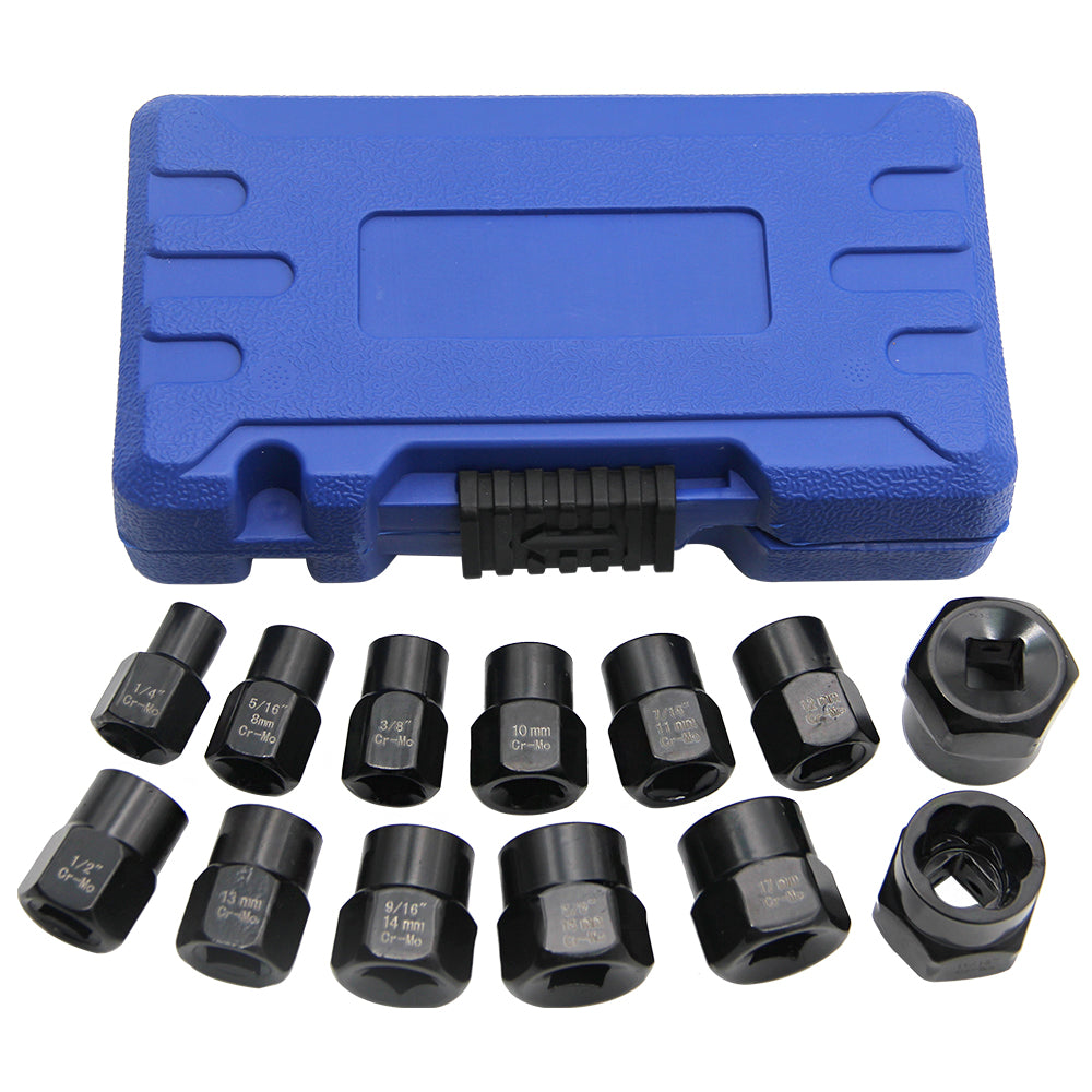 13PCS Impact Bolt & Nut Remover Set Bolt Extractor Removal Tool Set with Storag image 2