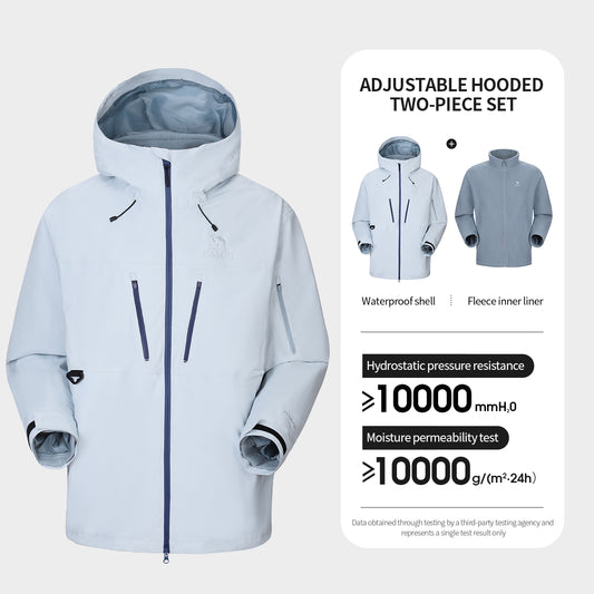 GOLDEN CAMEL Hiking Jackets Men Women Windbreakers Three-in-One Plush Fleece Ja image 0