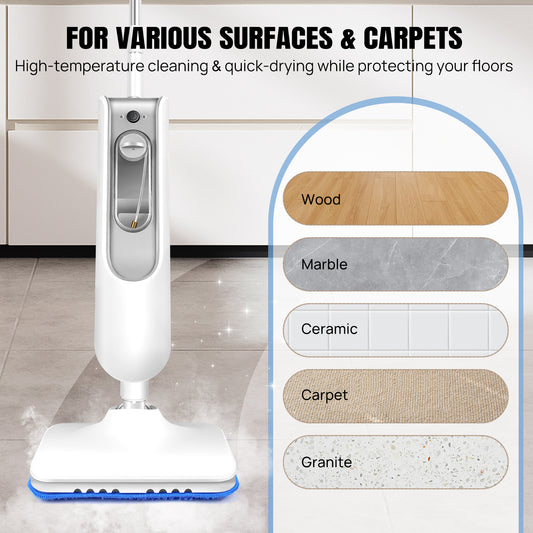 12 IN 1 Electric Steam Mop with 120 Degree Rotatable Head for Floor Cleaning,50 image 0