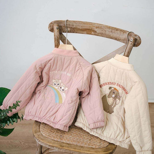 Cute Cartoon Kids Winter Cotton Down Parkas Kids Winter Jacket Baby Snow Wear C image 0