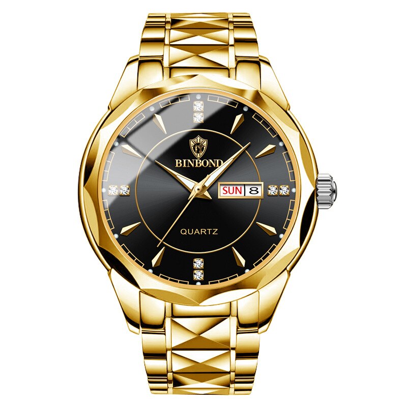Fashion Luxury Gold Watch Men 2023 New Military Sport Quartz Wristwatch Calenda image 4