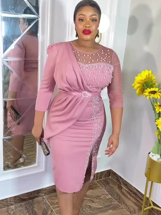 Elegant African Dresses for Women Plus Size Turkey Wedding Party Dress Dashiki image 0