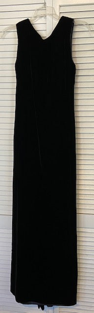 Victor Costa Women Dress Velvet Black Sleeveless Size 10 image 0
