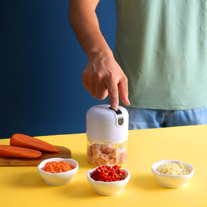 Electric Food Mixers Kitchen Garlic Chopper Meat Garlic Masher Press Vegetable image 3