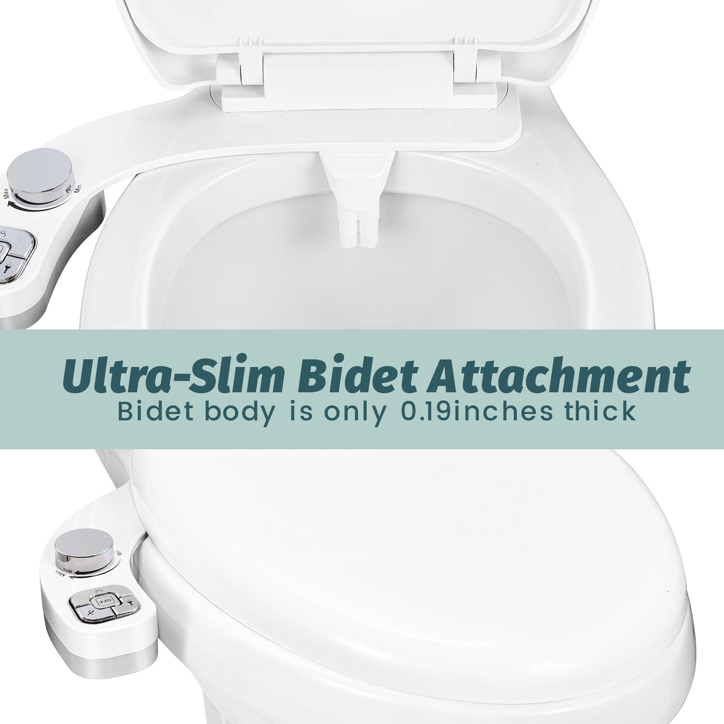 SAMODRA Button Bidet - Non-ElectricSelf  Cleaning Dual Nozzle (Frontal and Rear image 5