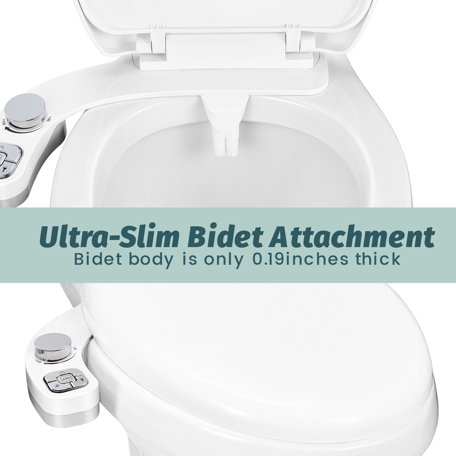 SAMODRA Button Bidet - Non-ElectricSelf  Cleaning Dual Nozzle (Frontal and Rear image 5