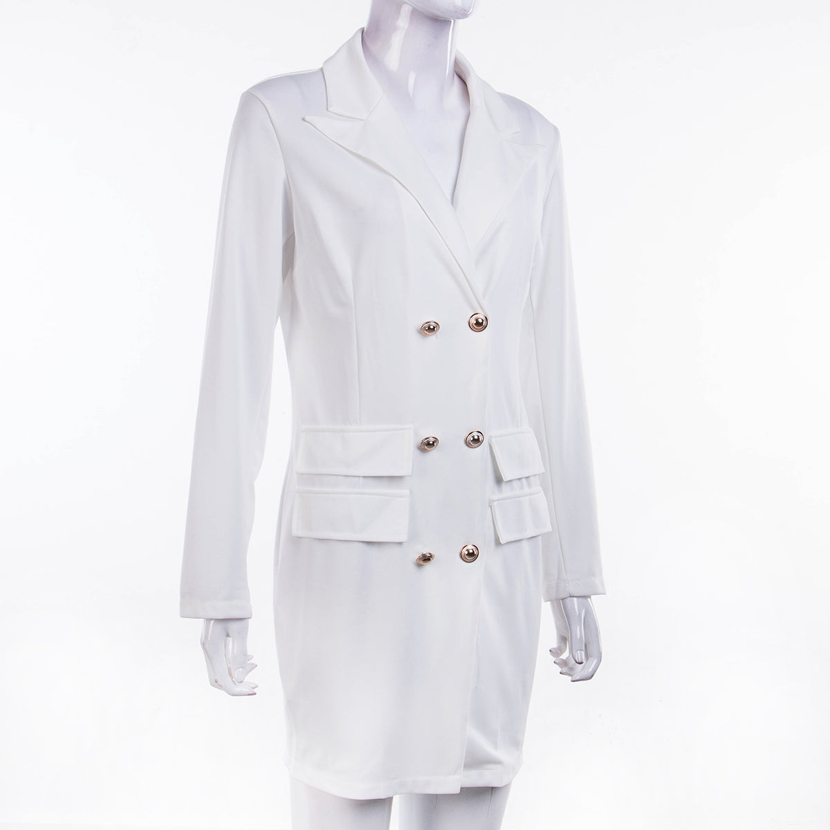 Elegant Women s Formal V Neck Blazer with Long Sleeves and Double Breasted Desi image 0