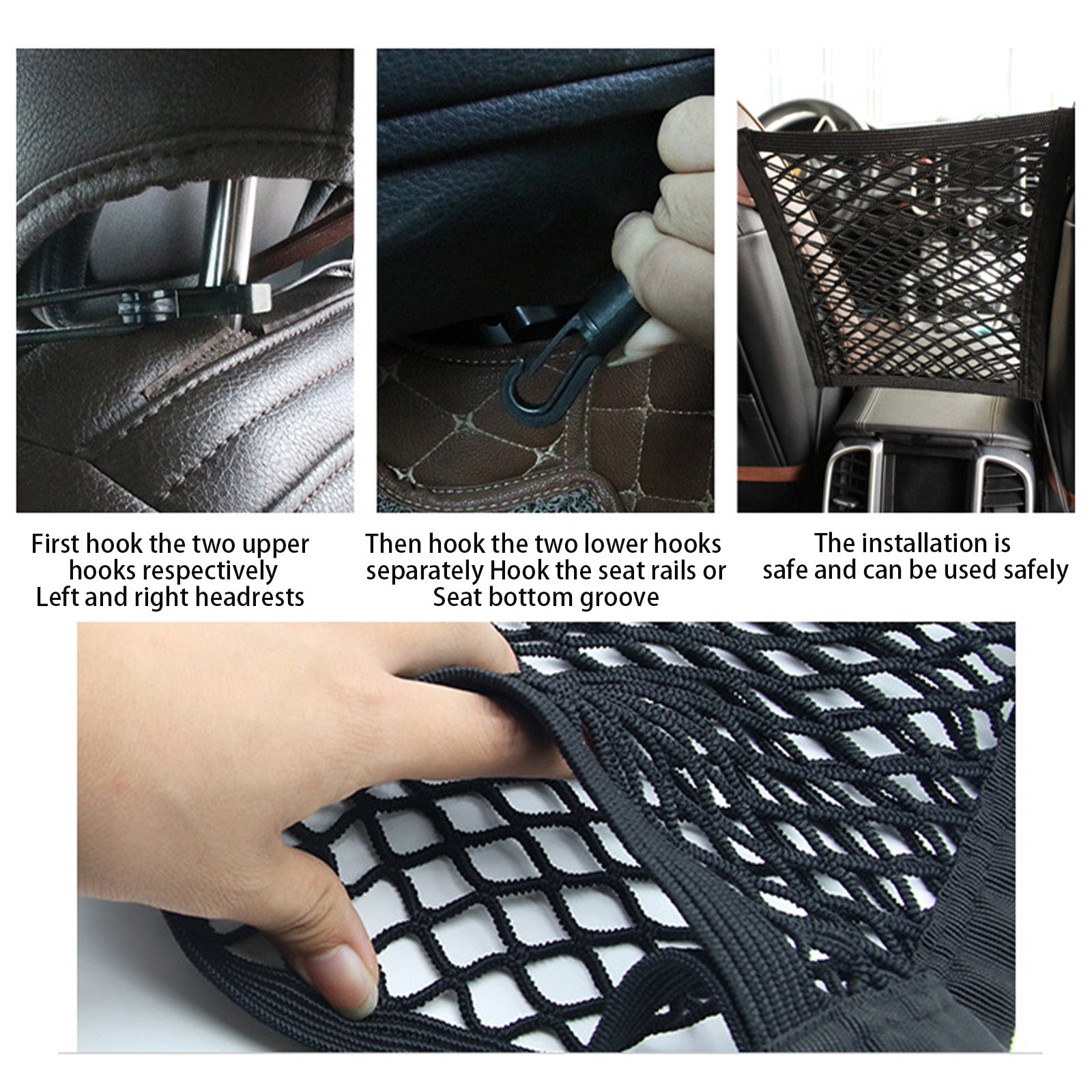 25x30cm Motorcycle Luggage Net Hook Hold Bag Bike Scooter Mesh Fuel Tank image 5