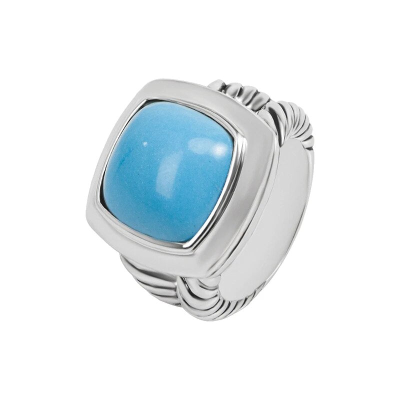 JADE ANGEL 14mm Cubic Zirconia Statement Ring for Women Men Fashion White Gold  image 3
