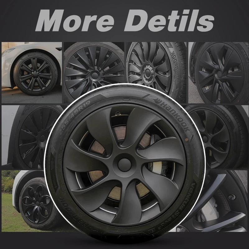 4PCS Wheel Cap For Tesla Model Y 2023 19 Inch RightÂ Left Hubcaps Cyclone Cover image 11
