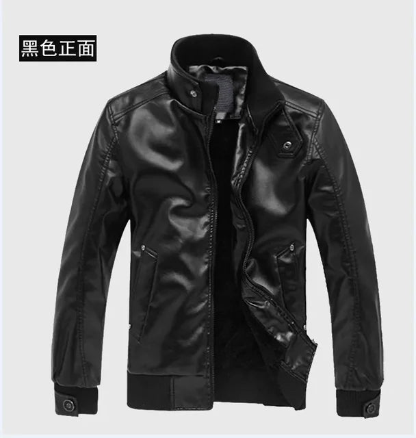 2023 Spring Autumn and Winter  Mens coats Slim Fit Motorcycle Mens Leather Jack image 1