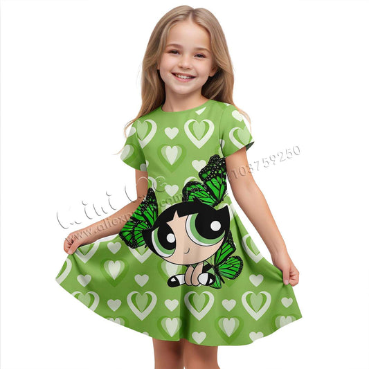 3D Printing Power Girl Suitable for 3-14 Years Old Kids' Dresses Girls' Dress 2 image 0