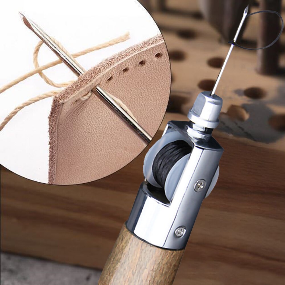 Leather Sewing Machine Manual DIY Luggage Wax Thread Needles Stitcher Leather image 1