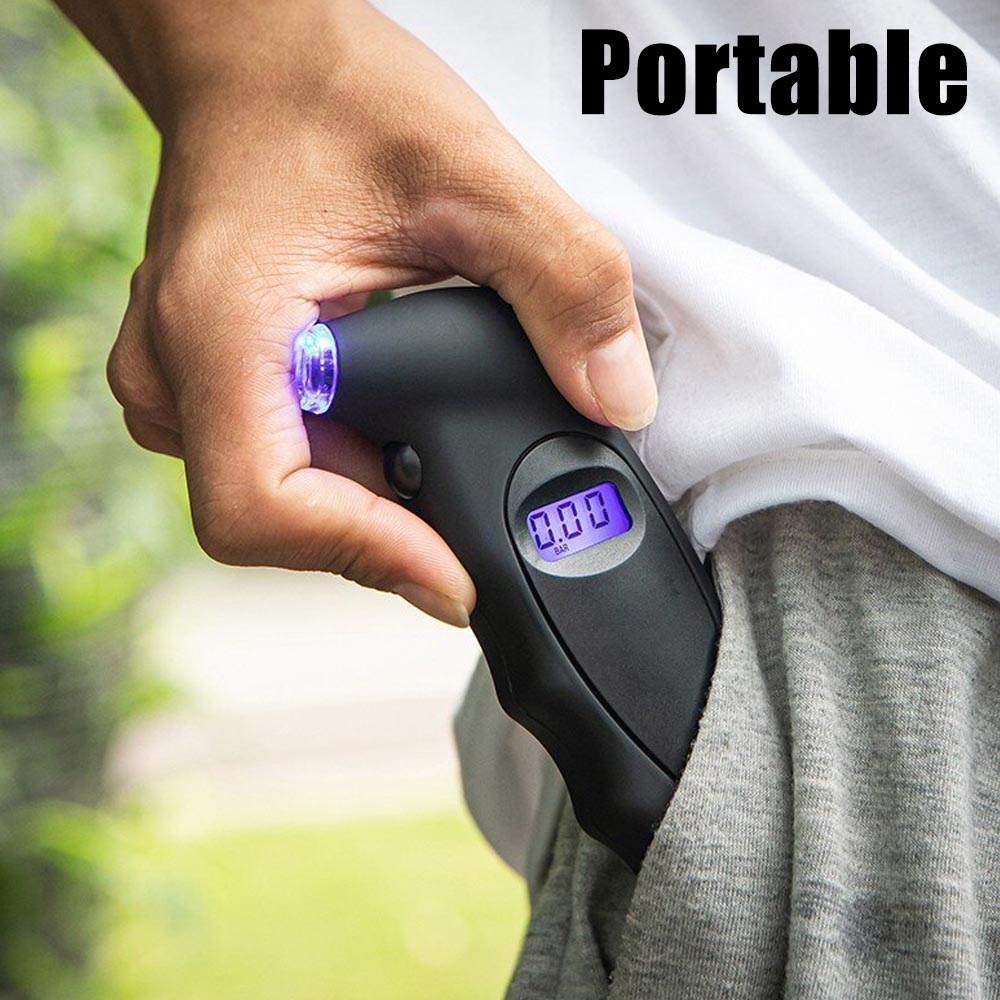 New Digital Tire Pressure Gauge Backlight LCD Tyre Air Monitoring Meter 150PSI image 8