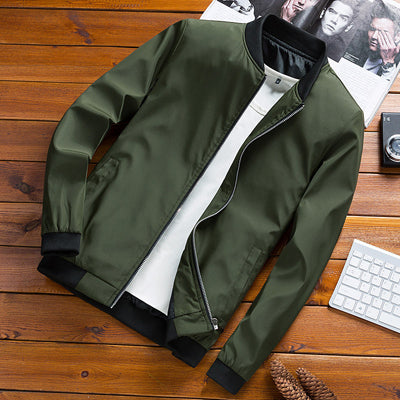DIMUSI Men's Bomber Jackets Male Outwear Slim Fit Aviator Coats Fashion Man Str image 0