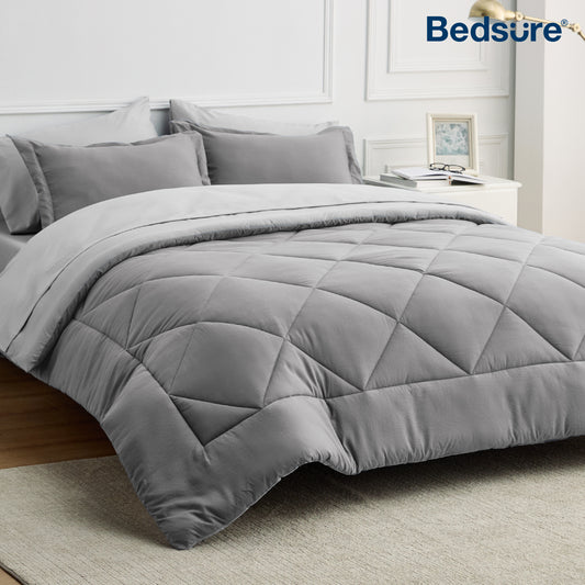 Bedsure Comforter Set - Reversible Queen Bed in a Bag with Comforters, Sheets,  image 0