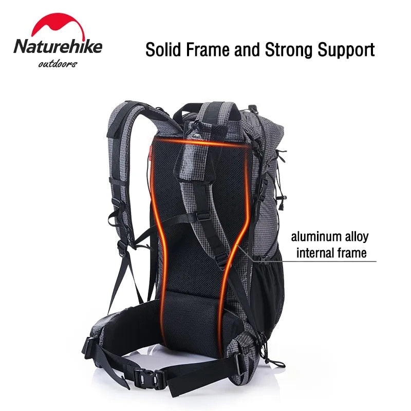 Naturehike Hiking Backpack Outdoor Sports Bag 60+5L Large Capacity Ergonomic De image 5