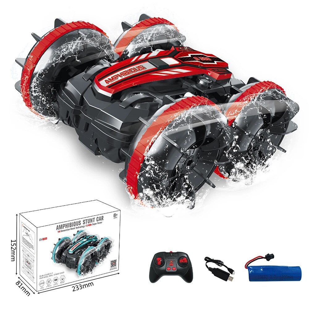 Newest High-tech Remote Control Car 2.4G Amphibious Stunt RC Car Double-sided T image 7