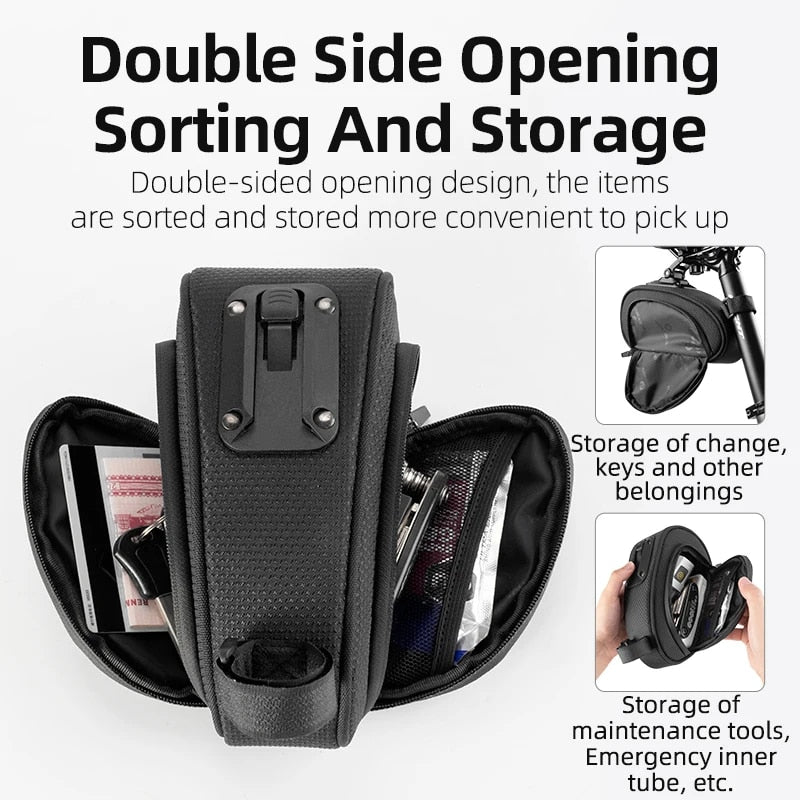 ROCKBROS Rainproof Bicycle Bag Shockproof Bike Saddle Bag For Refletive Rear La image 11