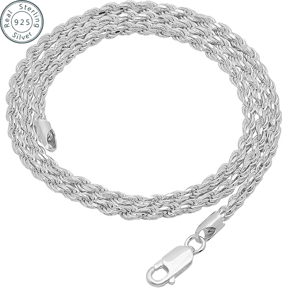 2 3 5mm Gold Rope Chain for Men & Women 18k Real Gold Plated Diamond Cut Gold N image 6