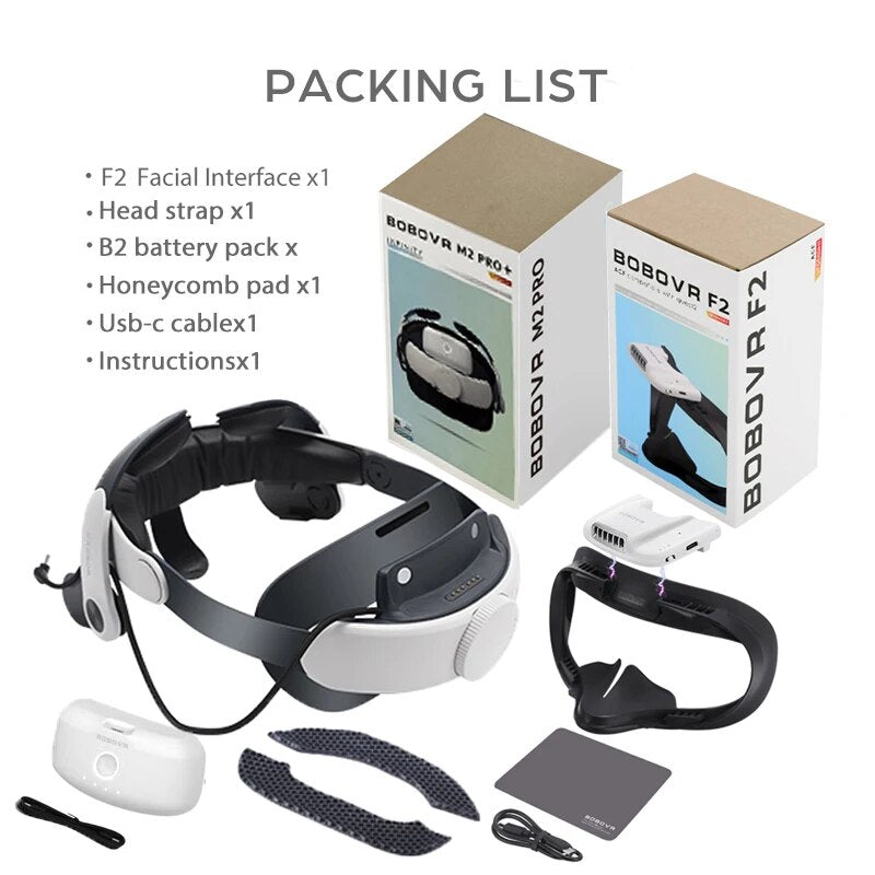 BOBOVR M2 Pro Battery Head Strap Compatible with Oculus Quest 2 Elite Halo Stra image 1