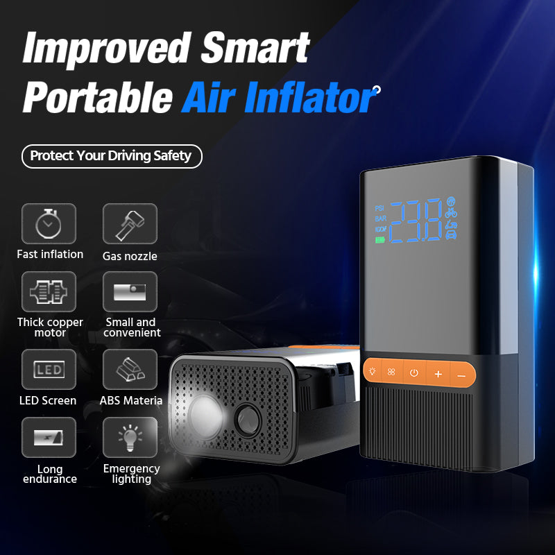 E-ACE Air Pump Inflator Portable Electric Wireless Mini Air Compressor Digital image 2