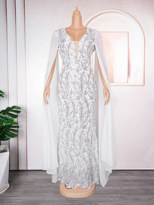 Africa Clothes Plus Size Sequin African Party Dresses for Women Dashiki Ankara image 0