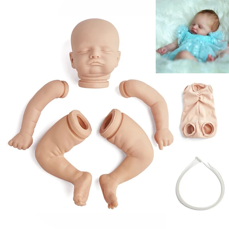 ADFO 51cm Bebe Reborn Dolls Sleeping Rosalie with Rooted Eyelashes Lifelike New image 5