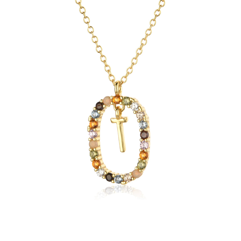 KIKICHICC 925 Sterling Silver Gold Letters E K T Alphabet Initial Long Chain Ne image 21