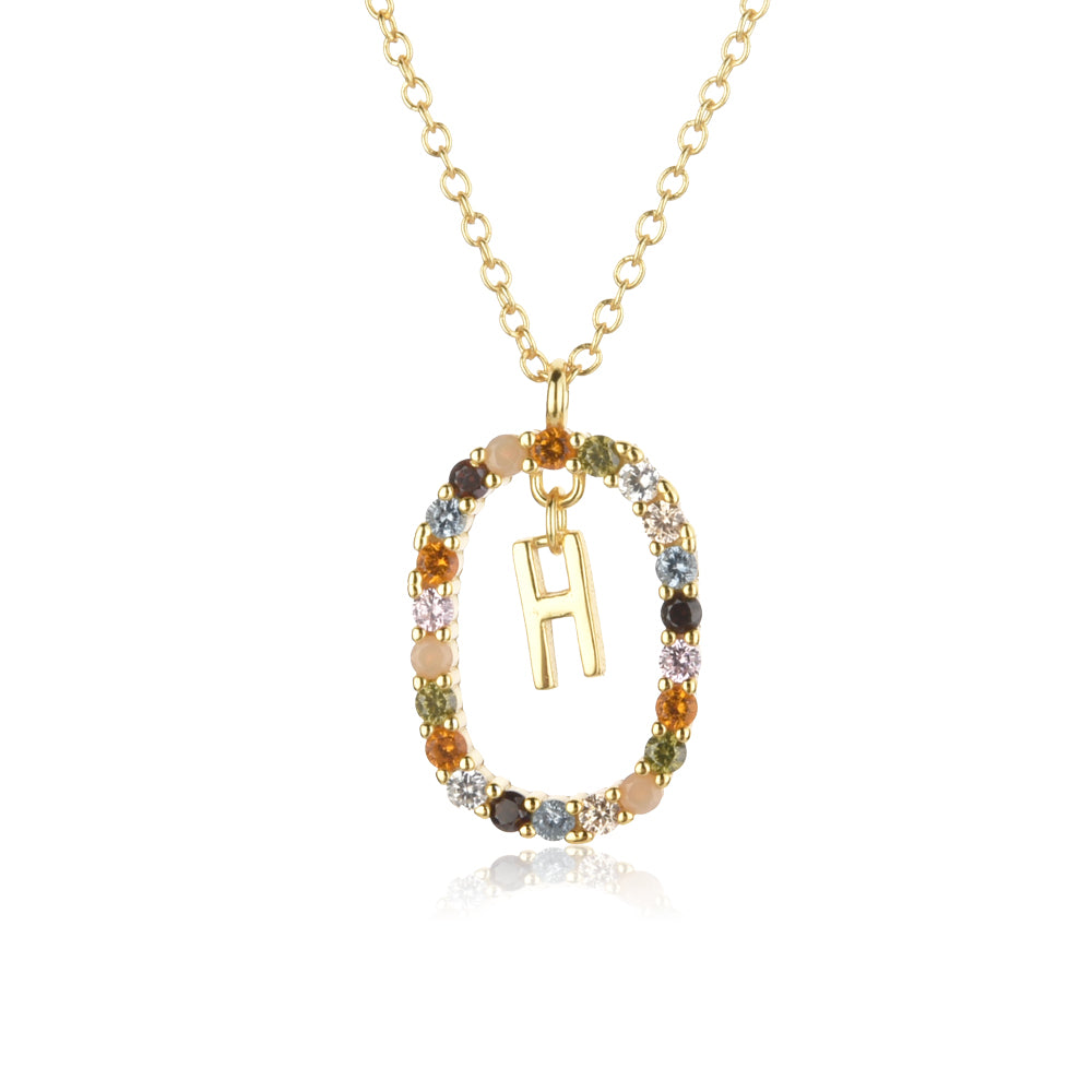 KIKICHICC 925 Sterling Silver Gold Letters E K T Alphabet Initial Long Chain Ne image 12