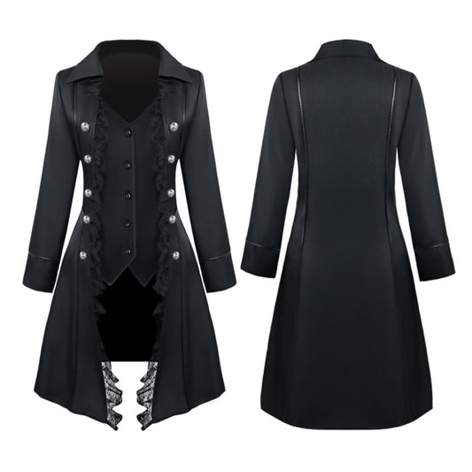 Halloween Robe Gothic Medieval Vintage Cardigan Jacket Long Sleeve Waisted Thre image 0