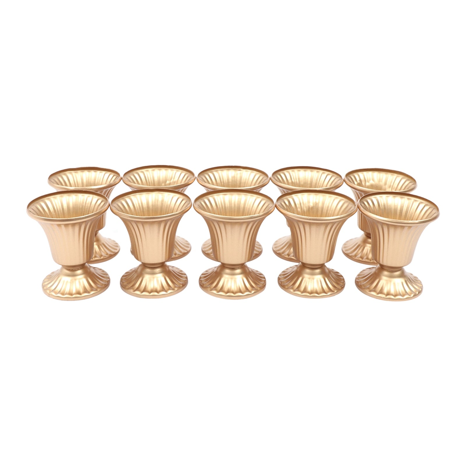 10pcs Creative Golden Flower Trumpet Vases Desktop Wedding Party image 9