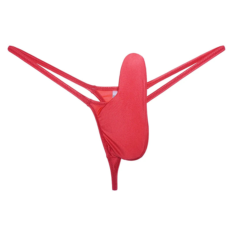YAULAANG Sexy men's gloss gay underwear oily G-Strings thong Shiny low-waisted  image 10