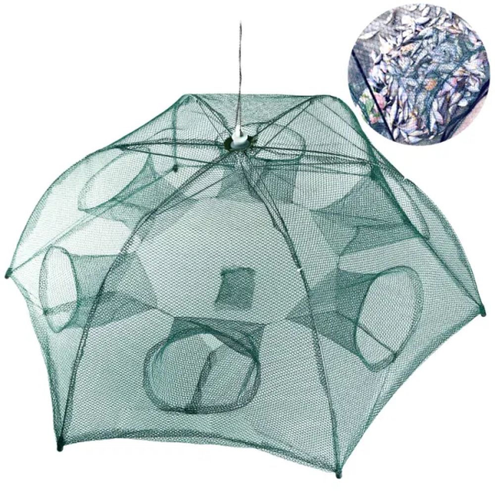 Fishing Trap Net Portable Folded Fishing Bait Trap Shrimp Minnow Crab Bait Net image 0